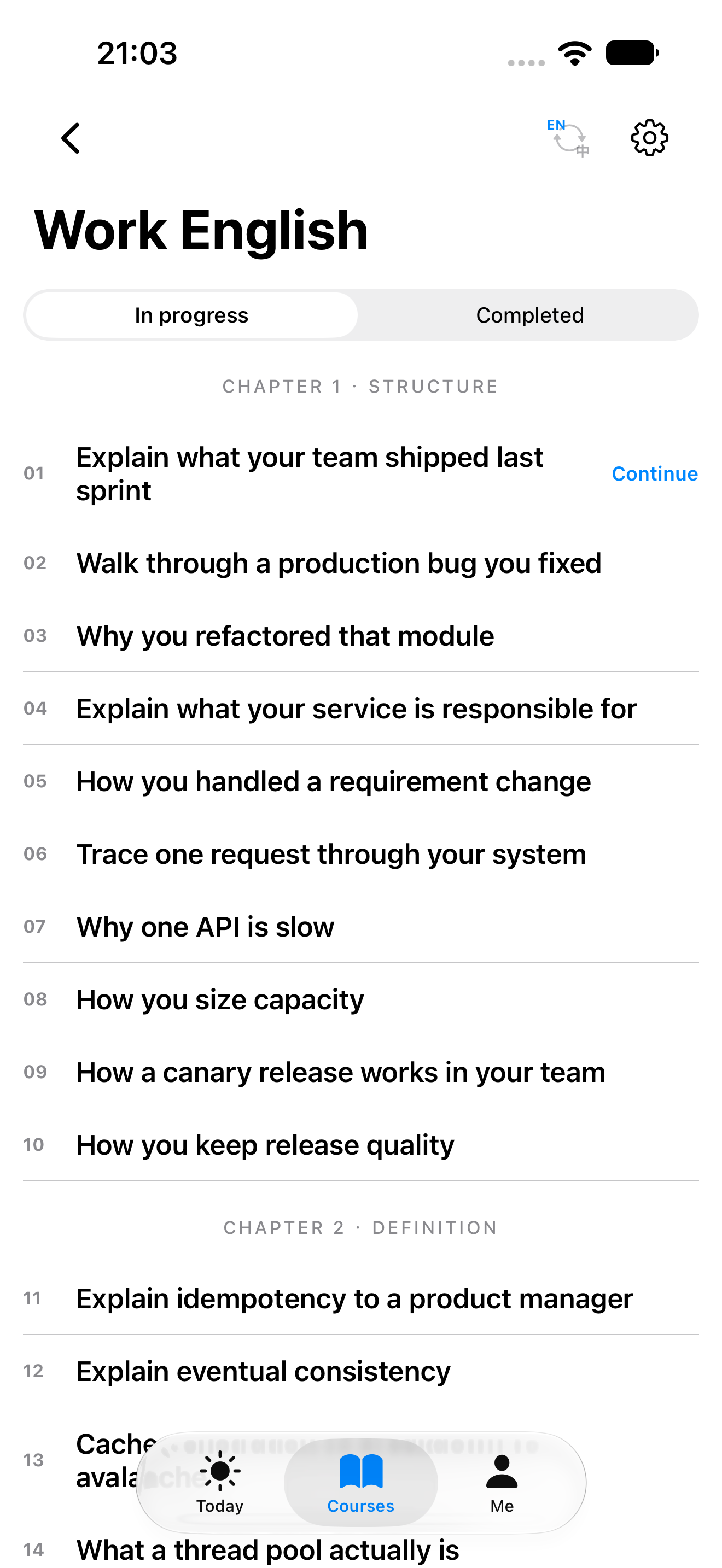 60 engineering scenarios